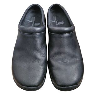 Merrell Mens Encore Gust Slip On Clogs Sz 9.5 Black Leather Performance